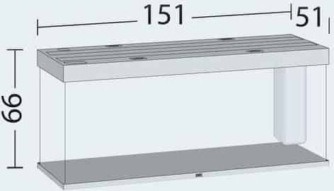 Juwel Rio 450 LED Аквариум за риби С капацитет 450лт с Осветление, Нагревател, Циркулатор, Филтър и 51x51x66см. Бял