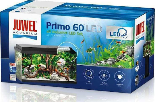 Juwel Primo Aquarium Capacity 60l with Lighting Heater Circulator 61x31x37cm Black