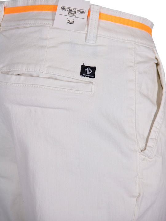 Trousers Chino in Slim Fit White