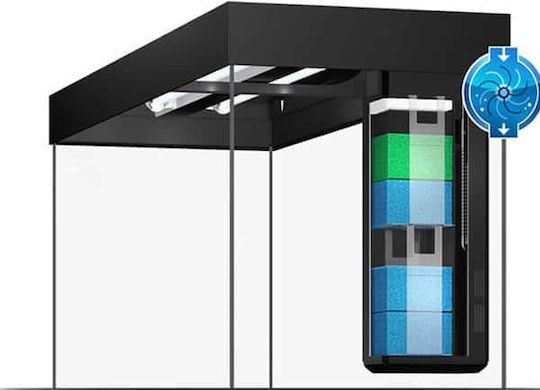 Juwel Rio 450 Acvariu de Pești cu Capacitate de 450lt cu Iluminare, Încălzitor, Circulator, Filtru și 51x51x66cm. Bej