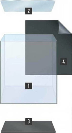 Dennerle Nano Cube Complete Fish Aquarium Capacity 10lt with 25x25x30cm White