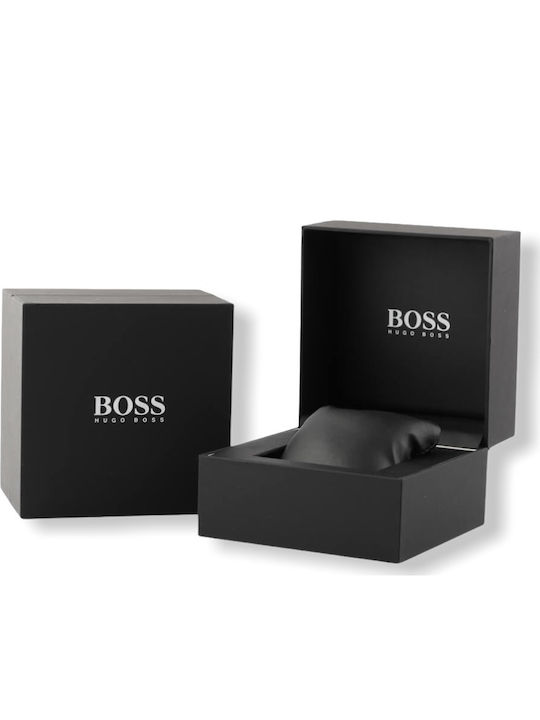 Boss Navigator Men's Watch 44mm Chronograph Battery with Gray Metal Bracelet