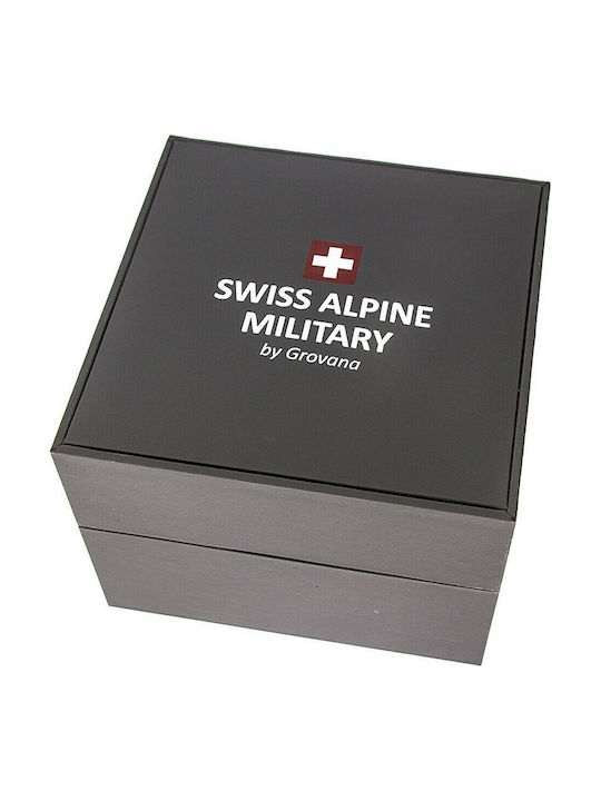 Swiss Alpine Military by Grovana Watch Battery with Silver Metal Bracelet 7040.1135SAM