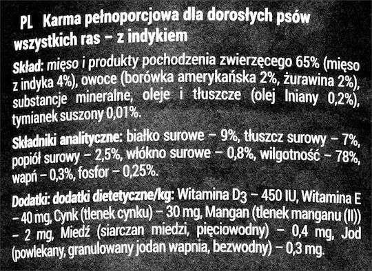Dolina Noteci Rafi Wet Food Dogs in Cans with Turkey Grain-Free 400gr