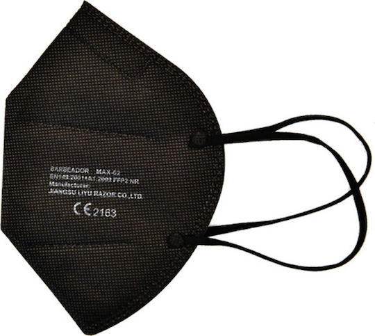 Max Barbeador Max-02 Filtering Half mask FFP2 Μαύρο 20τμχ