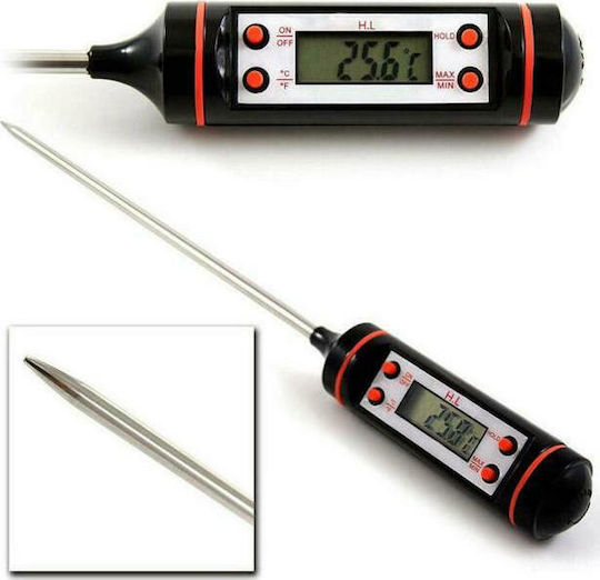 Digital Cooking Thermometer with Probe -50°C / +300°C Black