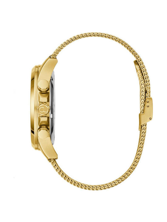 GC Watches Men's Watch 44mm Chronograph Battery with Gold Metal Bracelet