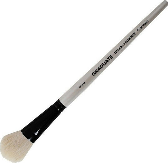 Daler Rowney Graduate White Goat Round Moat Round Paint Brush Φυσικό Αίγα 3/4