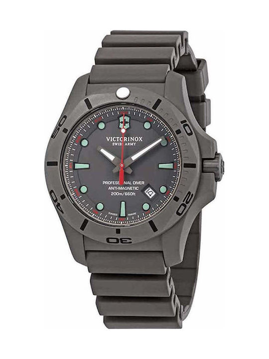 Victorinox I.N.O.X Professional Diver Titanium Ανδρικό Ρολόι 45mm Μπαταρίας με Γκρι Μεταλλικό Μπρασελέ