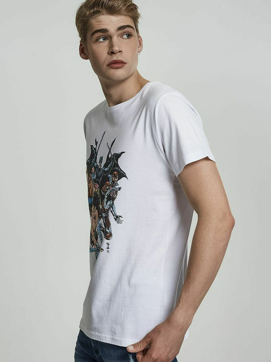 Merchcode Justice League Crew T-shirt Weiß Baumwolle