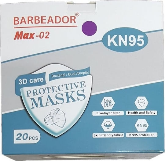 Max Max-02 FFP2 3D Care Protective Mask Protective Mask FFP2 Lilac 20pcs