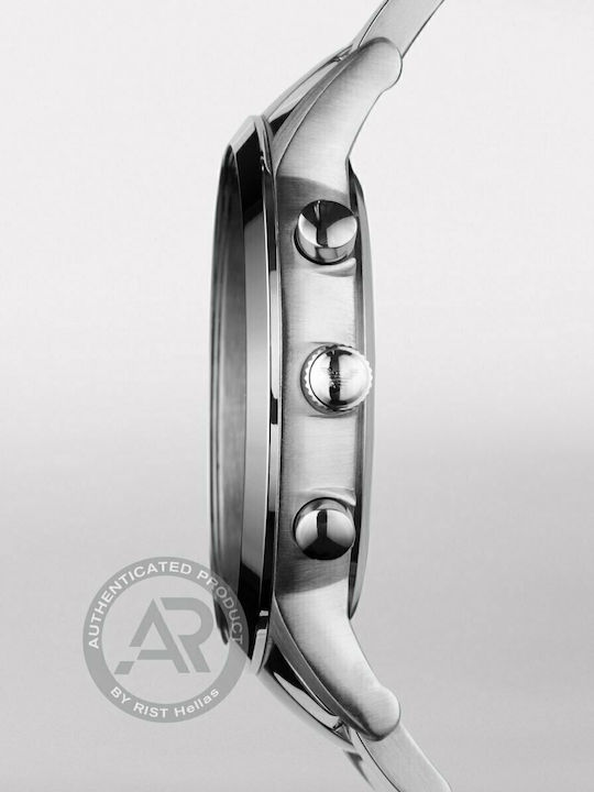 Emporio Armani Renato Men's Watch 43mm Chronograph Battery with Silver Metal Bracelet