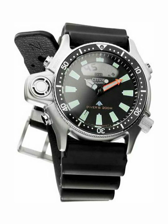 Citizen Promaster Aqualand Ανδρικό Ρολόι 48mm Μπαταρίας με Μαύρο Καουτσούκ Λουράκι