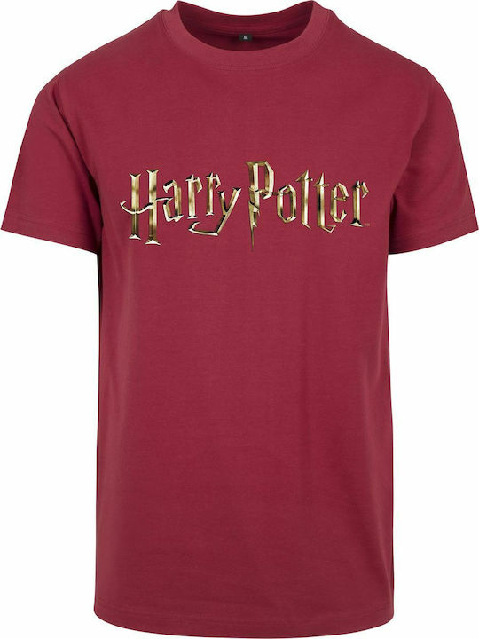Merchcode Logo T-shirt Harry Potter Burgundy Cotton
