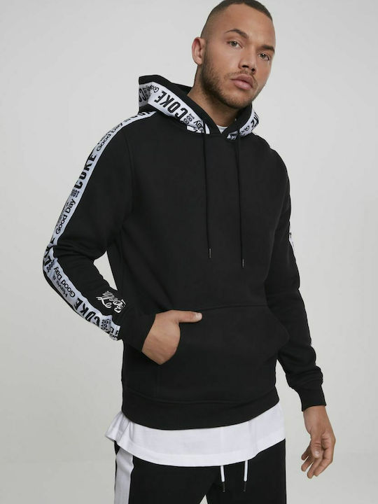 Merchcode Coke Tape Kapuzenpulli Schwarz