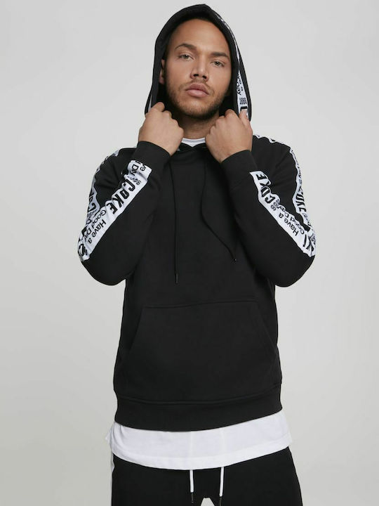 Merchcode Coke Tape Kapuzenpulli Schwarz