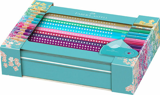 Faber-Castell Sparkle Colored Pencil Set Metallic with Sharpener Package of 1 packages