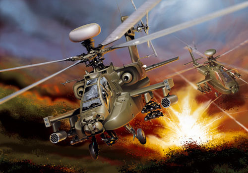 Italeri Φιγούρα Μοντελισμού Ελικόπτερο AH - 64D Apache Longbow σε Κλίμακα 1:48 34.4x24.3x5εκ.