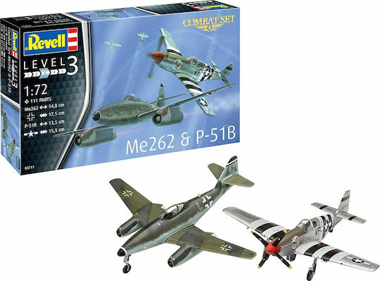 Revell Modellfigur Flugzeug 111 Teile im Maßstab 1:72 mit Kleber und Farben