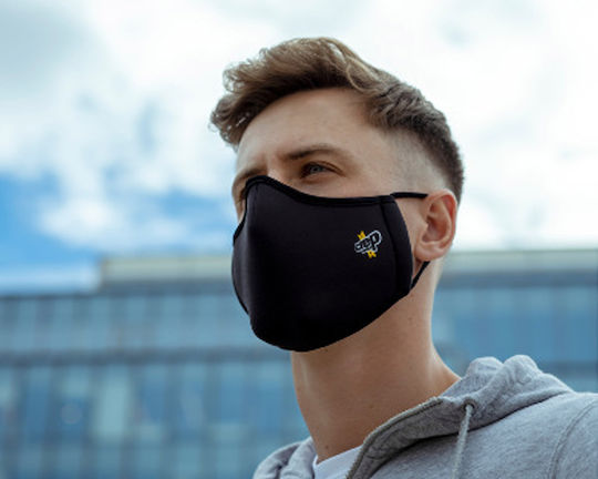 Crep Protect Face Covering Original Mască de protecție Țesătură Mare Negru CP034 1buc