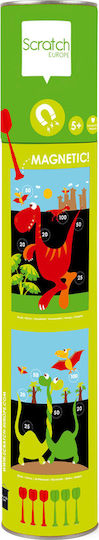 Scratch Europe Set with Target & Darts Children's Magnetic Target 2 Sides with 6 Darts - Dinosaurs