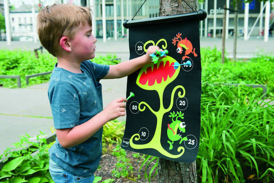 Scratch Europe Set mit Ziel & Darts Kinder Magnetisches Ziel 2 Seiten mit 6 Darts - Kleine Monster