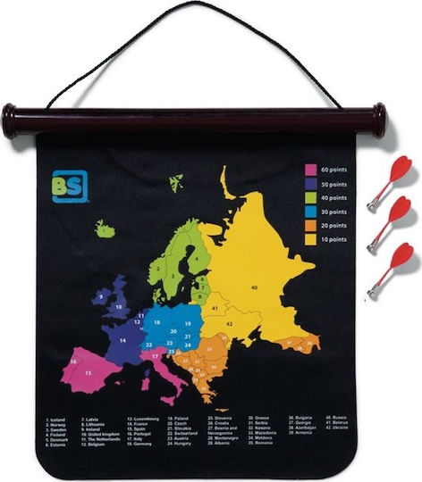 BS Toys Set with Target & Darts Magnetic Double-Sided Target with 3 Darts