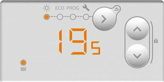 Atlantic F120 Design Digital Convector Heater Wall 2000W with Electronic Thermostat 76.1x46.1cm White