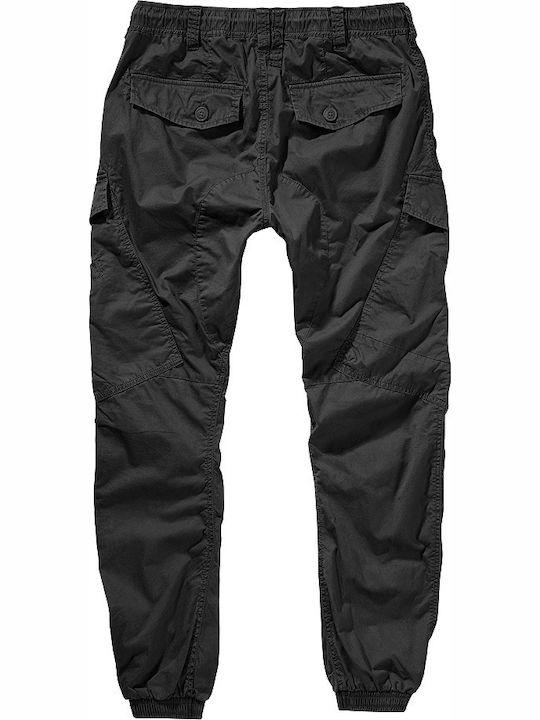 Pantaloni Elastic cu Croială Slim Negru