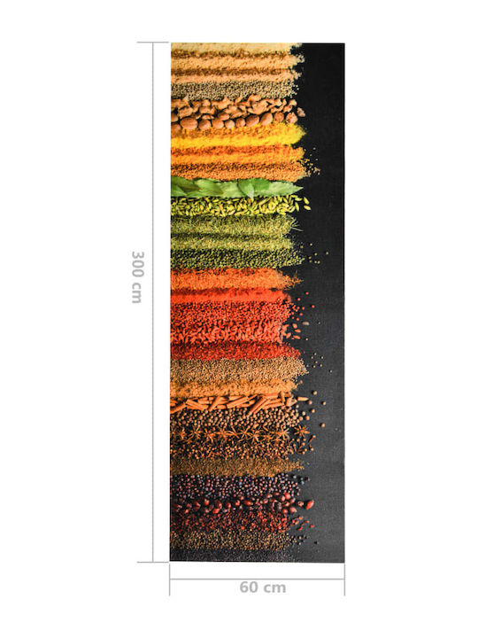 vidaXL Spices Kitchen Mat Runner with Anti-slip Underlay Multicolour 60x300εκ.