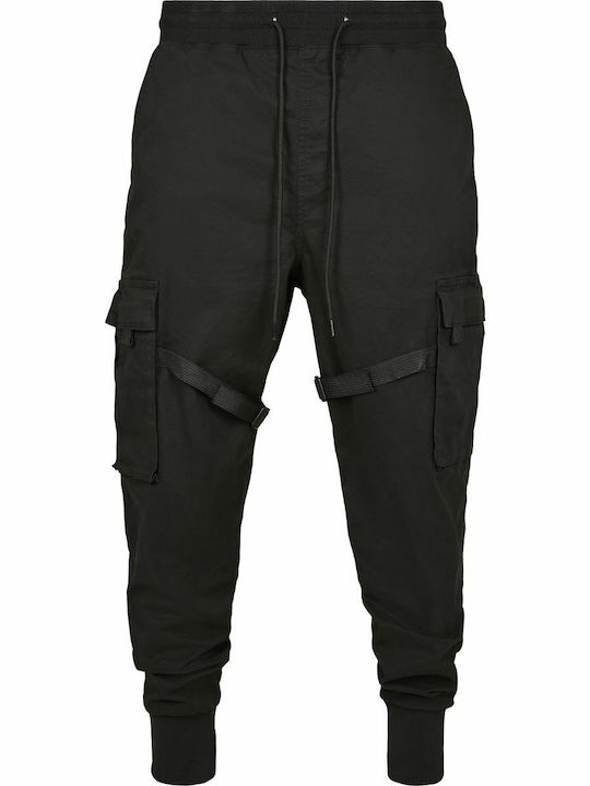 Trousers Cargo Elastic in Regular Fit Black