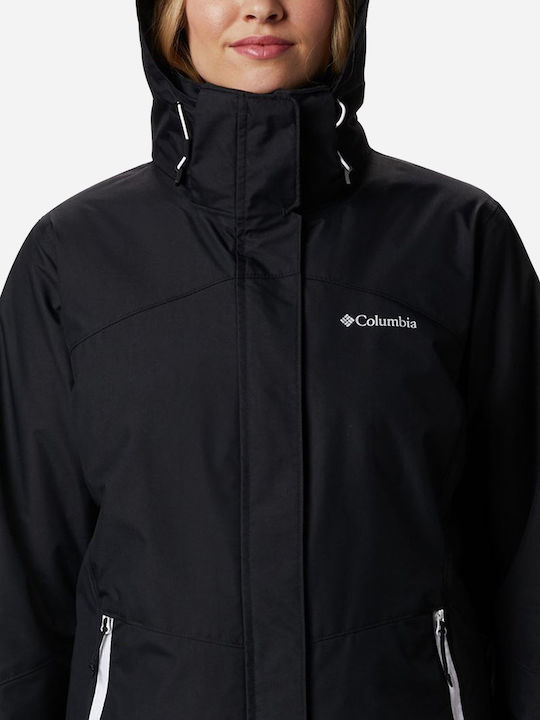 Bugaboo II Fleece Interchange 3 In 1 Women's for Hiking Short Sports Jacket for Winter with Hood Black
