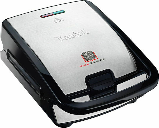 Tefal Snack Collection Τοστιέρα με Αποσπώμενες Πλάκες για 2 Τοστ 700W Inox
