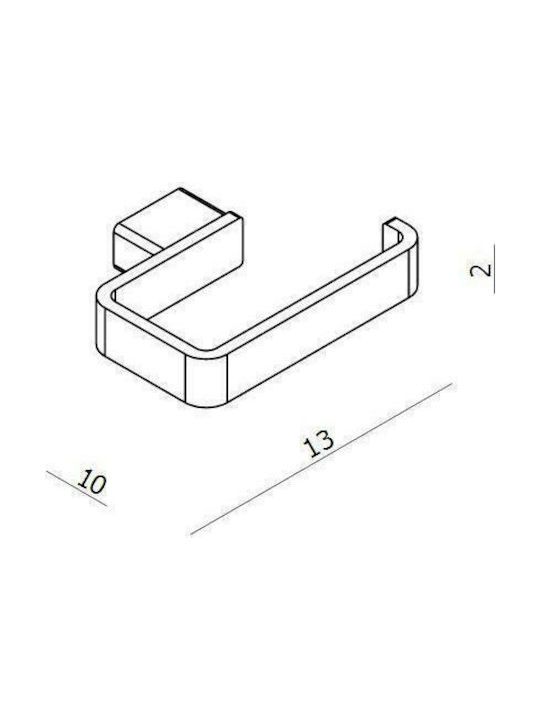 Langberger Series 123 Χαρτοθήκη Επιτοίχια Inox Ασημί