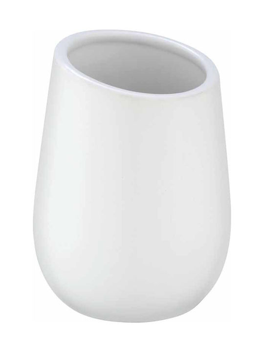 Wenko Badi Ceramic Cup Holder Countertop White