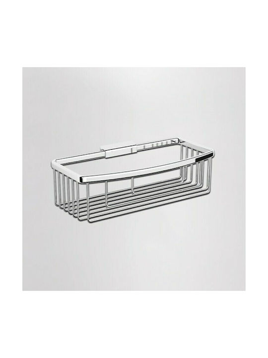 Langberger Wandmontiert Schwamm-Halter Inox Silber