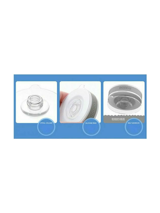 Ecoco De perete Tavă de săpun Plastic Albă