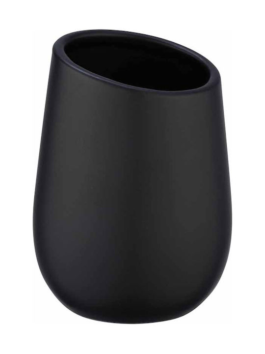 Wenko Badi Ceramic Cup Holder Countertop Black