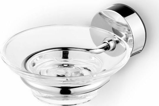 Geesa Series Wandmontiert Seifenschale Glas Silber