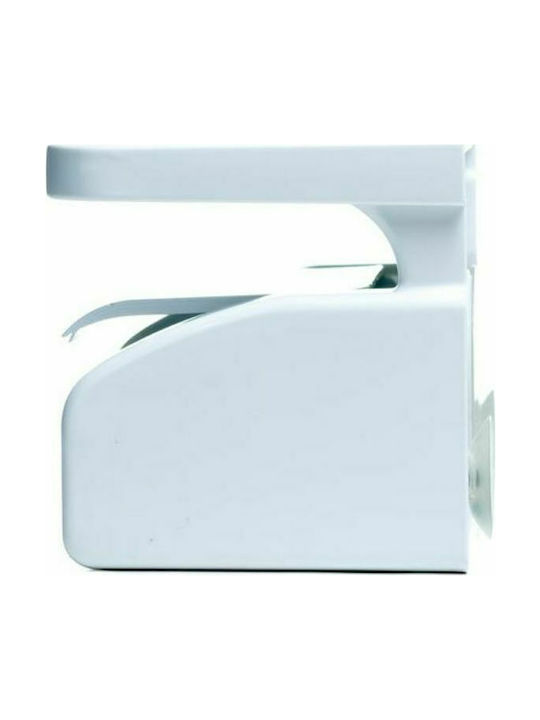 Bathlux Plastic Paper Holder Wall Mounted with Suction Cup White