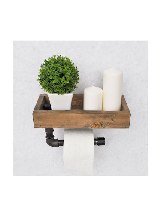 HomeMarkt Wall-mounted Paper Holder Metallic Brown