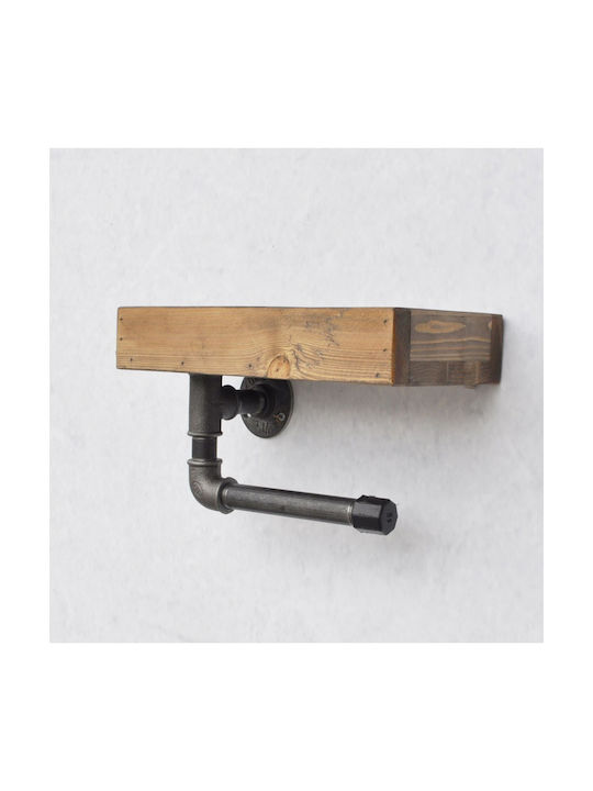 HomeMarkt Wall-mounted Paper Holder Metallic Brown