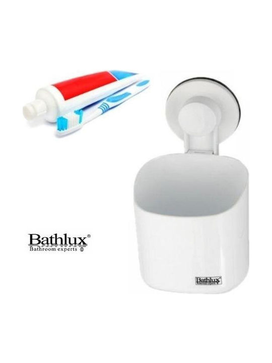87001BRX45WH Plastic Cup Holder Wall Mounted with Suction Cup White