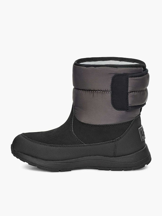 Toty Suede Παιδικά Μποτάκια με Σκρατς Μαύρα