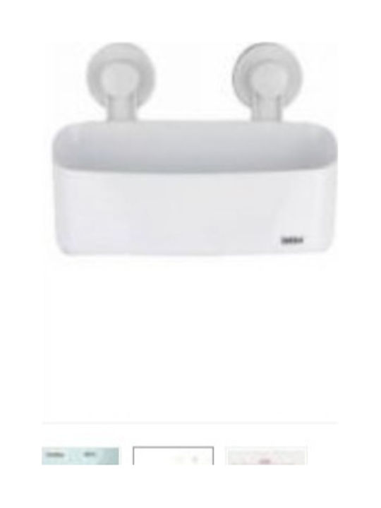 Bathlux 30131 Wandmontiert Schwamm-Halter Kunststoff mit Saugnapf Weiß