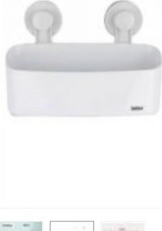 Bathlux 30131 Държач за гъба Пластмаса С вакуум Бял
