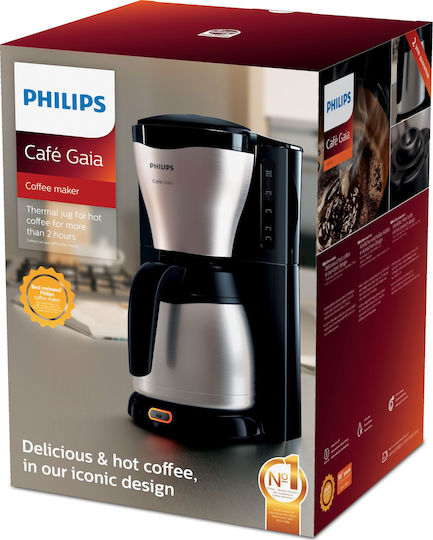 Philips Gaia Филтър кафе машина 1000W Черно