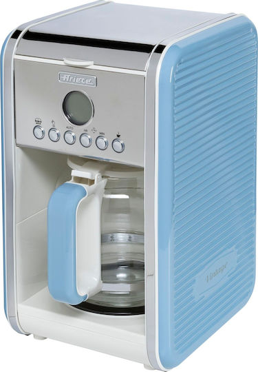 Ariete Vintage Προγραμματιζόμενη Καφετιέρα Φίλτρου 960W Light Blue