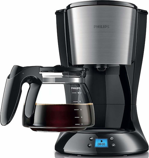 Philips Daily Collection Προγραμματιζόμενη Καφετιέρα Φίλτρου 1000W Black