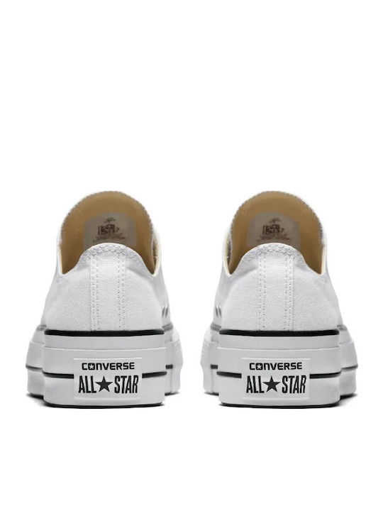Chuck Taylor All Star Lift Low Top Flatforms Sneakers White / Black